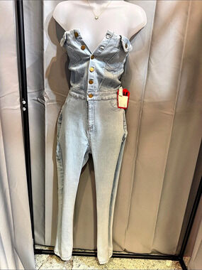 Denim Jumpsuit in Blue NWT